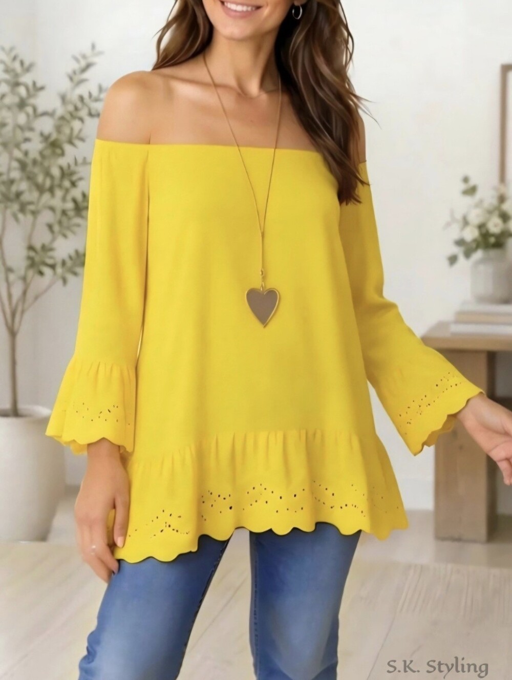NWT Fever On / Off Shoulder Top Peplum Eyelet Peasant Bell Sleeve Womens size 1X